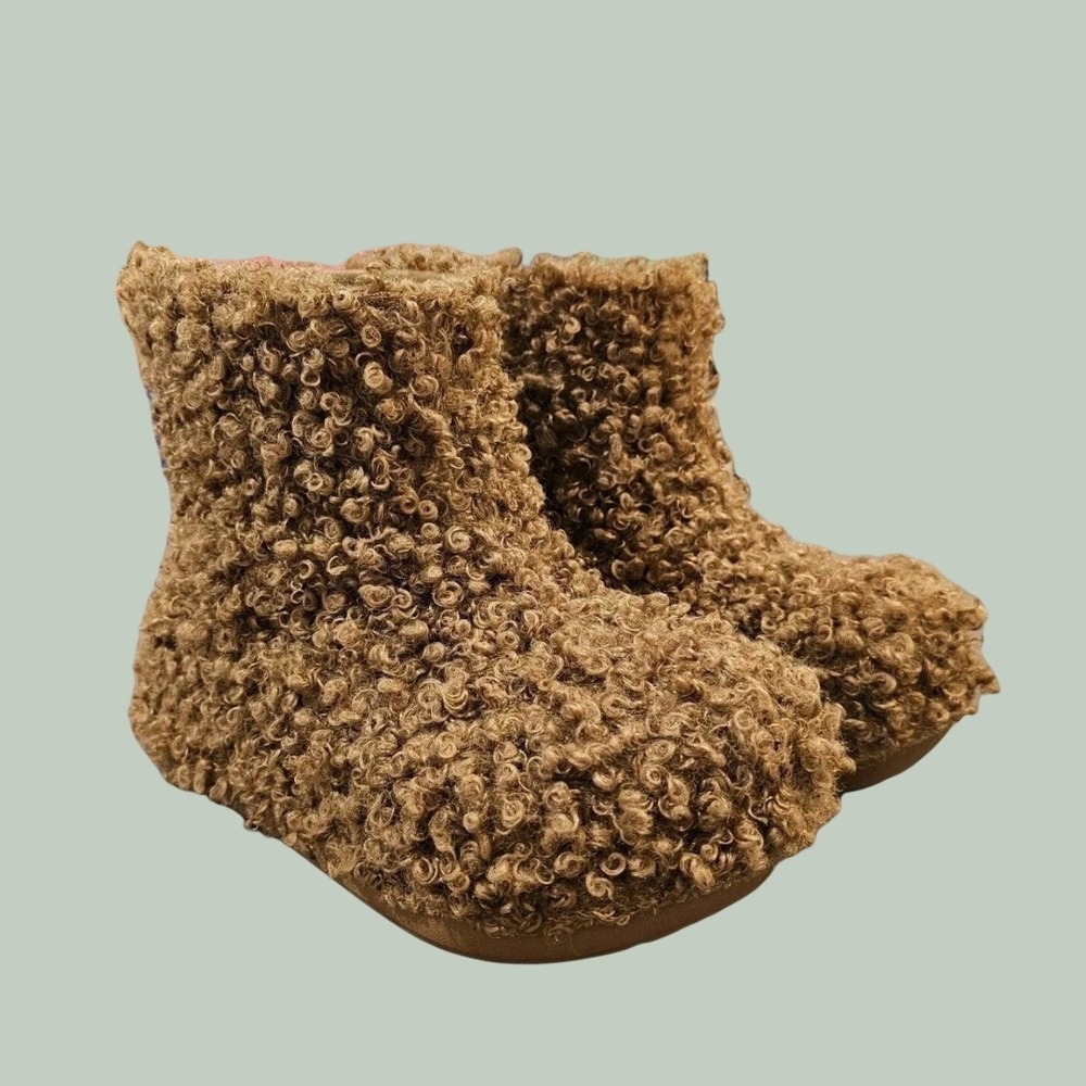 CROCS CRUSH DOODLE FUR Pull On Winter Ankle Boots Women's 7/Men's 5 UNISEX